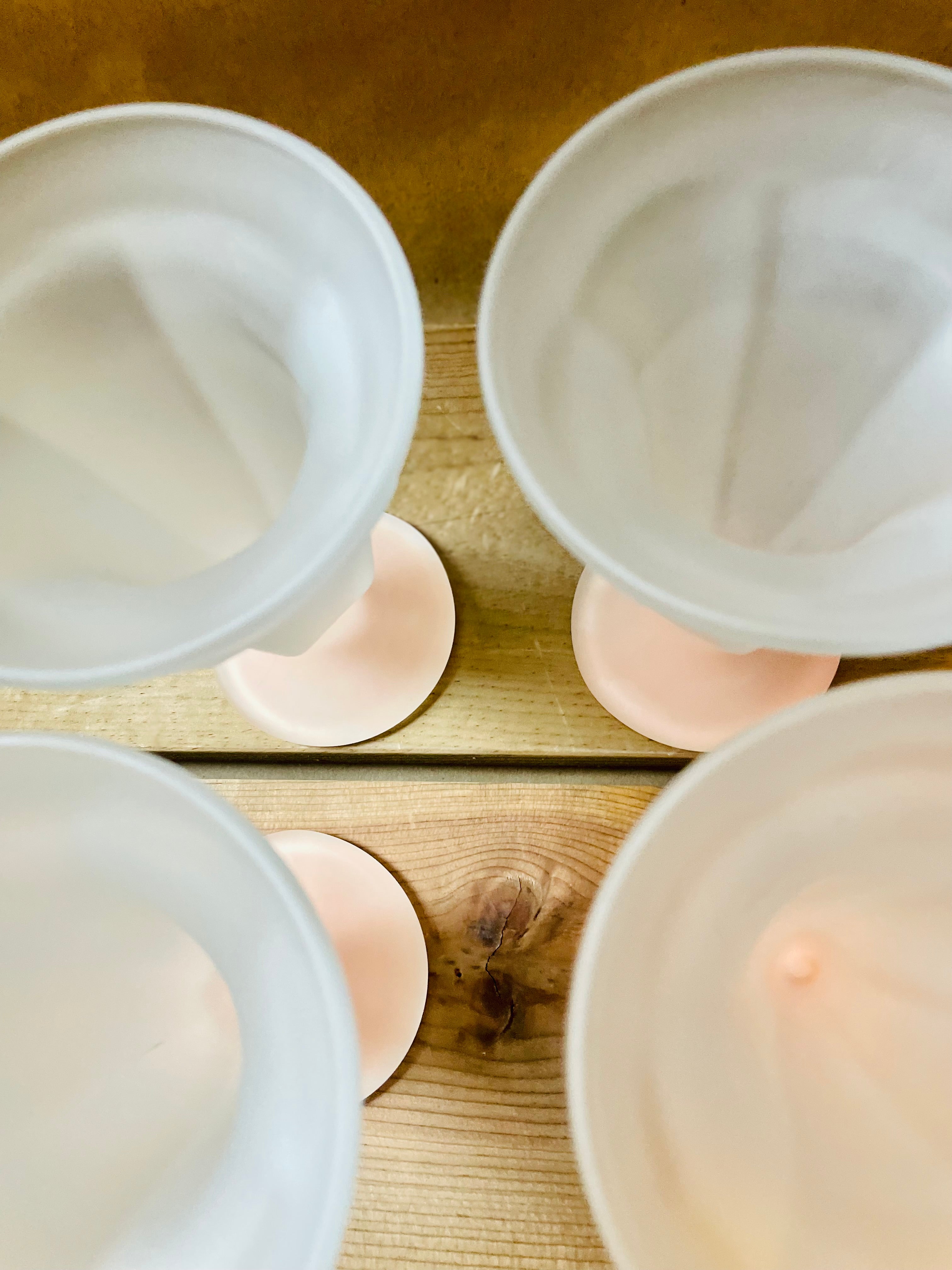 Pink Frosted Sundae Glasses