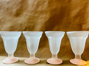 Pink Frosted Sundae Glasses