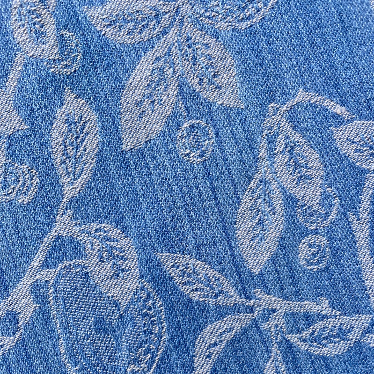 Pears & Cherries Blue Tablecloth