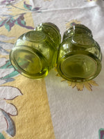 Green Glass Salt & Pepper Shaker