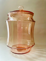 Pink Depression Glass Jar